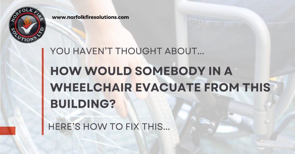 How would somebody in a wheelchair evacuate from this building article cover