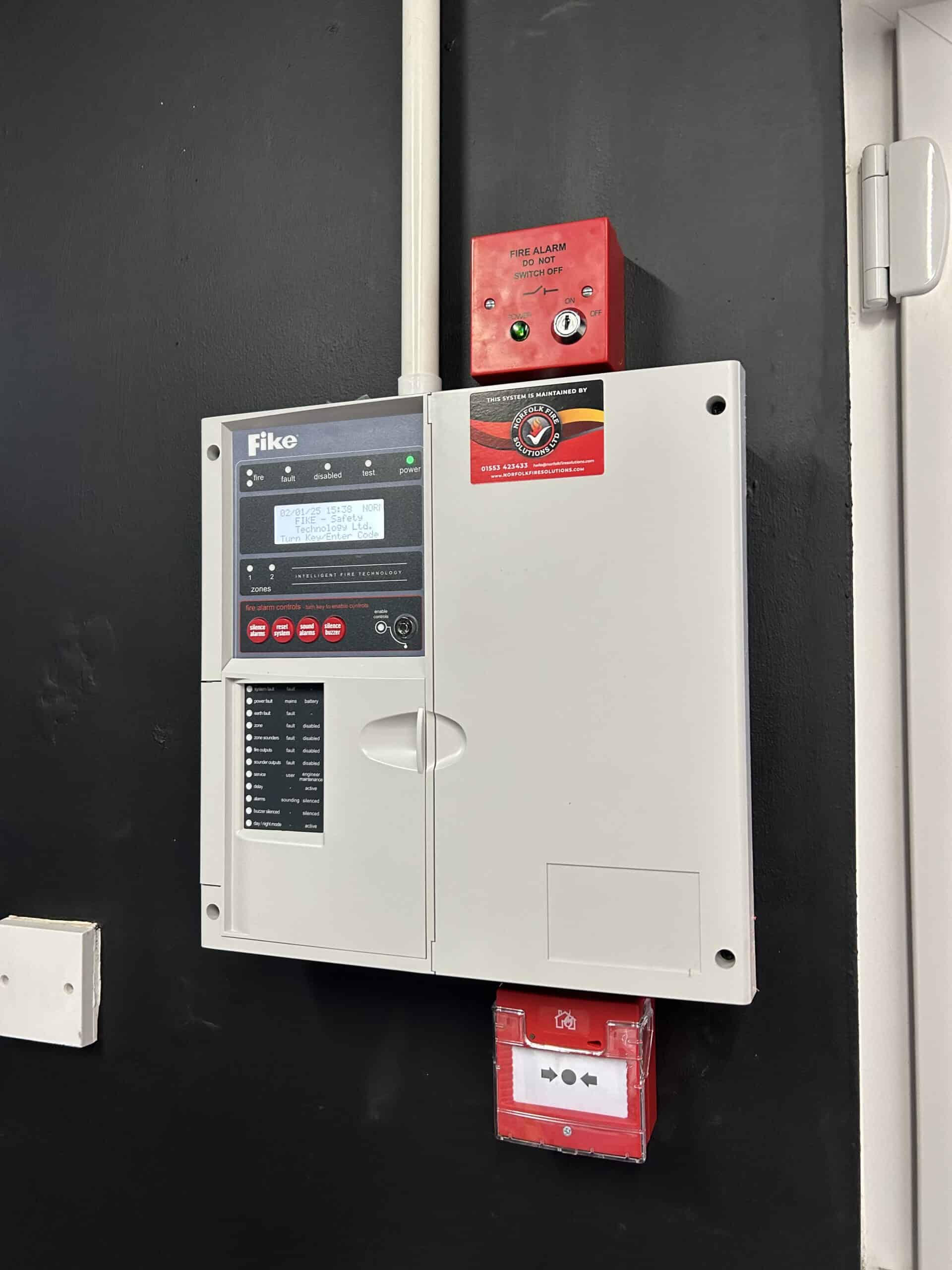 Fire alarm control panel and call point